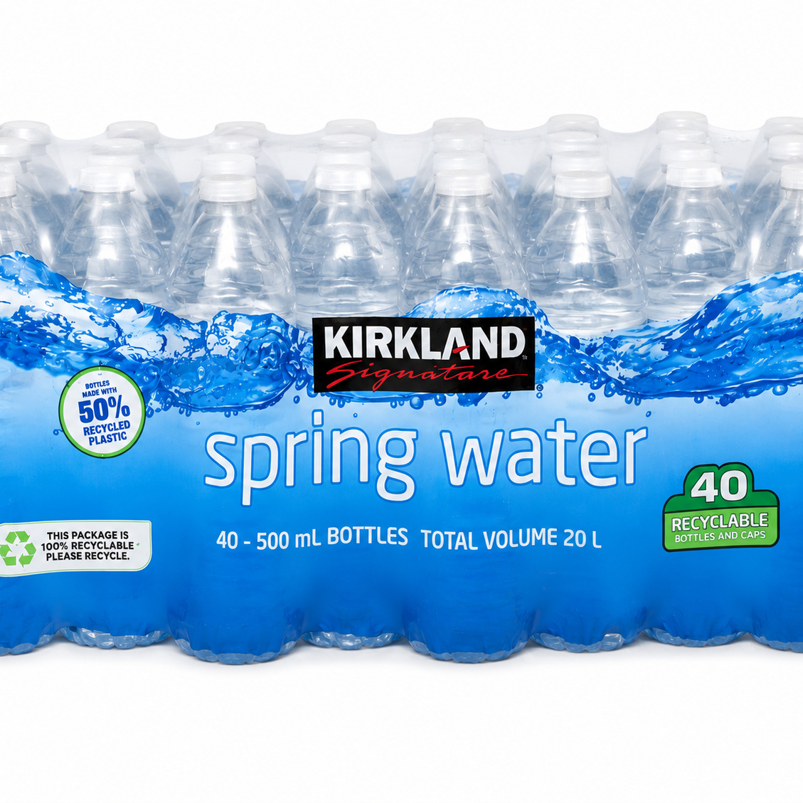 Kirkland Signature Spring Water 500ml x 40 Bottles (20L Total)